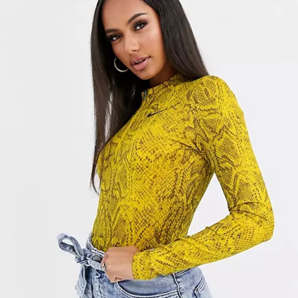 NIKE Snake Print Bodysuit XSmall